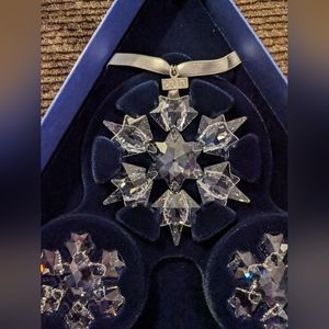 BNIB Set of Three Crystal Holiday Ornaments- 2010